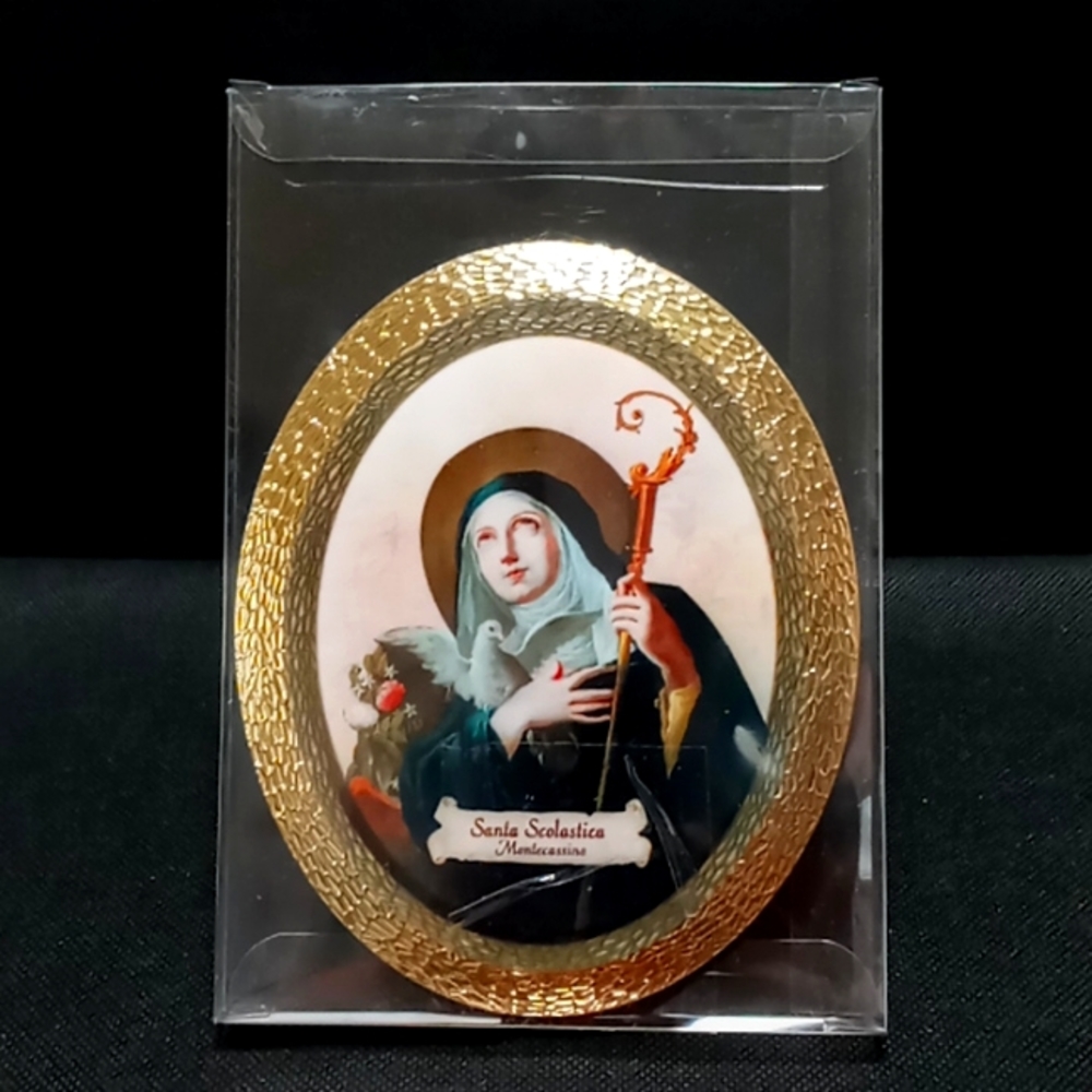Santa Scolastica Plaque, Made in Italy, by Fars